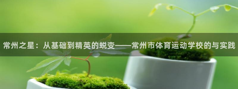  Vsport体育官网：常州之星：从基础到精英的蜕变——常州市